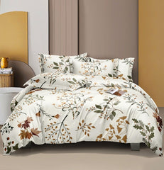Queen Size Double Bedsheet With 2 Pillow Cover - Size 60 X 78 X 10 Inches, White | Cotton Elastic Fitted All Around Bedsheet - Breathable & Wrinkle Free