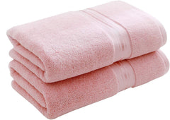 Tiqh 100% Egyptian Cotton Bath Towels 1200 Gsm | Heavy Weight & Absorbent-Top Luxury Bath Towels (Pink)- 2 Piece