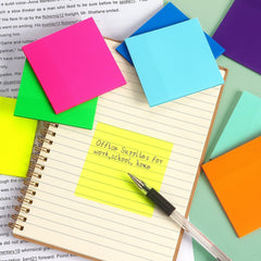 50 Sheets Transparent Sticky Notes | Self Sticky Notes Waterproof Pet Markers | (1 Pad, Yellow)