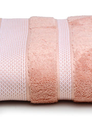 Spaces 100% Cotton Large Bath Towel 600 Gsm Dobby Solid (Coral)- Hygro