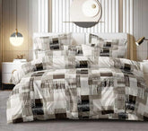 Printed Double Bedsheet For Super King Size With 2 Matching Pillow Covers - 108 X 108 Inches, Multicolor | 300 Thread Count Skin Friendly & Luxuriously Smooth To Touch Bedsheet