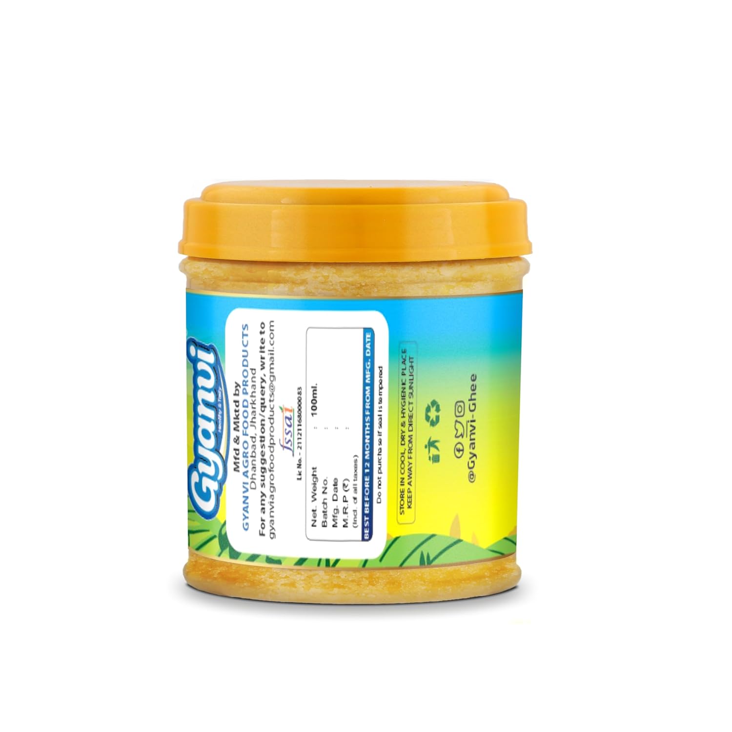 Pure Organic Desi Ghee By Gyanvi | High In Nutritious & Healthy Pure Desi Ghee For Used For Baking | 300ml (100ml * 3) 10.1 Ounce | Plastic Bottle Pure Organic Desi Ghee By Gyanvi | High In Nutritious & Healthy Pure Desi Ghee For Used For Baking | 300ml (100ml * 3) 10.1 Ounce | Plastic Bottle