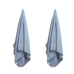 Spread Spain Microfiber Large Bath Towels 900 Gsm | Extra Soft Plush & High Absorbent Bath Towel - American Denim (Pack Of 2)