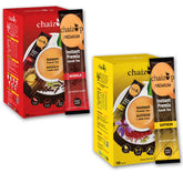 Chaizup Premium 1 Min Instant Assorted Tea Pack - 20 Sachets | Saffron + Masala Flavors - 2 Packs, 10 Flavors Each | Just Add Hot Water - Low Caffeine