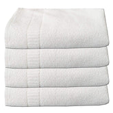Kuber Industries Cotton Bath Towel 2000 Gsm - White (4 Pieces)
