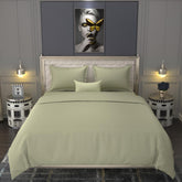 100% Cotton Bedsheet For Double Bed With 2 Pillow Covers - 90 X 100 Inches, Light Green | Premium Fabric Is Lightweight, Soft & Comfortable Bedsheet
