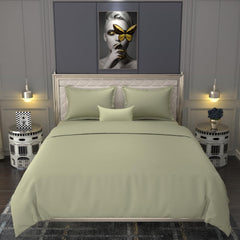 100% Cotton Bedsheet For Double Bed With 2 Pillow Covers - 90 X 100 Inches, Light Green | Premium Fabric Is Lightweight, Soft & Comfortable Bedsheet