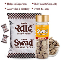 Panjon Swad Digestive 50 Candy Packet & Hing Peda Jar Pack 400gm,