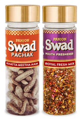 Panjon Swad Khatta Meetha Aam & Royal Fresh Mix Mouth Fresheners 250gm, (125gm *2 Bottles)