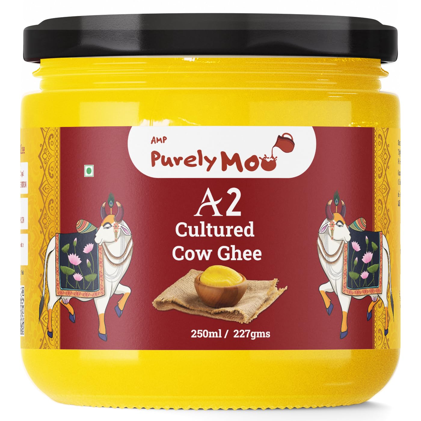 100% Pure A2 Cultured Cow + A2 Cow + A2 Murrah Buffalo & A2 Cultured Buffalo Ghee By AMP Purely Moo | Healthy & Nutrients Pure Combo Desi Ghee | 1 Litre (250ml * 4) 33.8 Ounce | Jar Pack 100% Pure A2 Cultured Cow + A2 Cow + A2 Murrah Buffalo & A2 Cultured Buffalo Ghee By AMP Purely Moo | Healthy & Nutrients Pure Combo Desi Ghee | 1 Litre (250ml * 4) 33.8 Ounce | Jar Pack