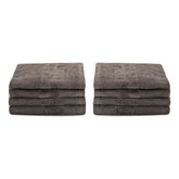 Pure Home + Living Sheared Face Towels 1300 Gsm | Ultra Soft, Absorbent, Quick Dry Towels For Facewash, Gym, Sports, Travel | Pack Of 8 (Dark Grey)