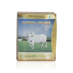 Premium Cow'S Ghee By Patanjali | High In Vitamins A, D & Healthy Desi Ghee Good For Increases Memory | (500ml) 16.9 Ounce | Box Pack