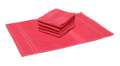 Solance Super Cotton Hand Towel 1000 Gsm | Ultra Soft & Super Absorbent Hand Towel (Cherry Red) - Set Of 5