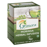 Grenera Moringa Herbal Infusion Tea - 20 Tea Bags | Herbal Dietary Supplement - Caffeine Free, Non-GMO, Gluten Free, Staple Free