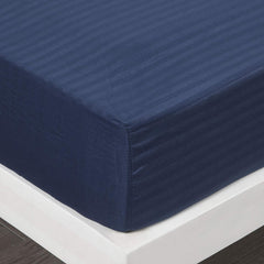 Plain Bedsheet For Double Bed King Size With 2 Pillow Covers - 90 X 100 Inches, Dark Blue | Ideal For Home, Hotels, Guest House, Durable For All Season