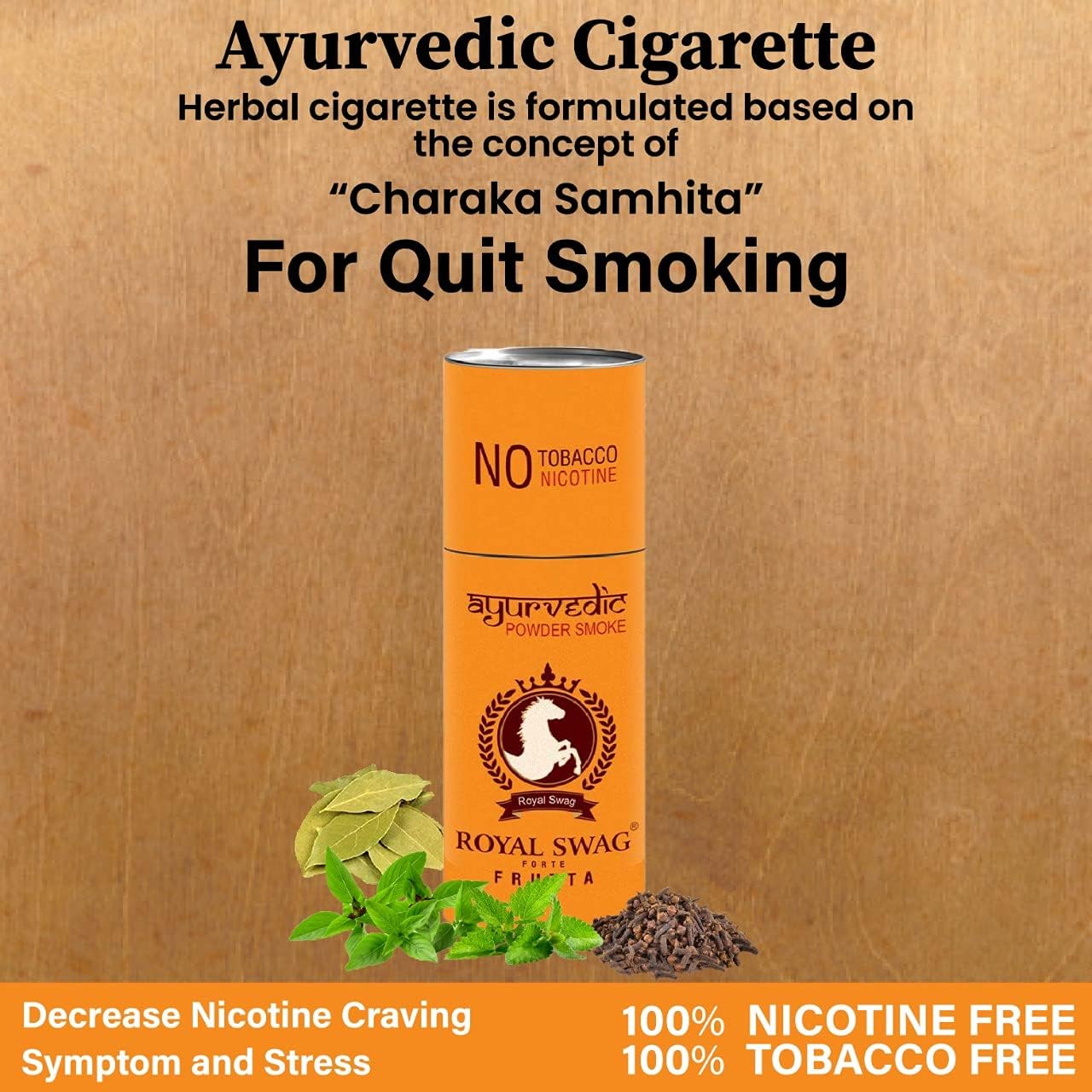 Royal Swag Ayurvedic & Herbal Cigarette, Frutta Flavour Smoke Tobacco Free Cigarettes With Shot - (15 Sticks, Shot -1) Royal Swag Ayurvedic & Herbal Cigarette, Frutta Flavour Smoke Tobacco Free Cigarettes With Shot - (15 Sticks, Shot -1)