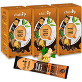 Chaizup Premium 1 Min Instant Ginger Tea Premix - Pack Of 3 X 140gm, 4.9 Ounce Each, 30 Sachets | Just Add Hot Water - Assam Adrak Chai Powder | Low Caffeine, No Added Color - Home Like Tea