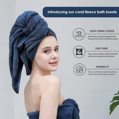 Maxoshine Microfiber Bath Towels Large Size-Super Soft Coral Fleece Bathing Towel With Hook Quick Dry Super Absorbent-Bath Towel For Men & Women (Green/Grey/Blue, Pack Of 3)
