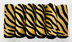 Bombay Dyeing Velour Tiger Printed 100% Cotton Super Soft Hand Towels 900 Gsm (Beige) - 6 Pcs