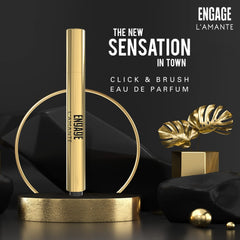 Engage L'amante Click & Brush Perfume Pen For Women | Skin Friendly Eau De Parfum For Women 4.5ml 0.1 Fl.oz.