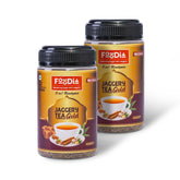 Foodia Gold Jaggery Masala Tea 3 In 1 Readymix - Pack Of 2 X 400gm, 14.1 Ounce Each | Premium Tea Mix With Jaggery, Masala Spices & Assam Tea - Premium Tea Masala Mix | Low Caffeine