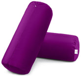 Microfiber Bolster Pillow For Bed & Sofa, Side, Diwan, Purple - 10 X 25 Inches | Round Side Pillow, Light, Soft & Fluffy For Neck & Back Support | Washable, Velvet Cover With Zip - 2 Piece