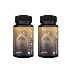 Aadar Weight No More, Natural Weight Loss & Fat Loss Ayurvedic Fat Cutter Supplement, Belly Fat Burner For Women & Men, Garcinia, Triphala, Methi | 120 Capsules 150gm 0.3lbs Each Pack Of 2