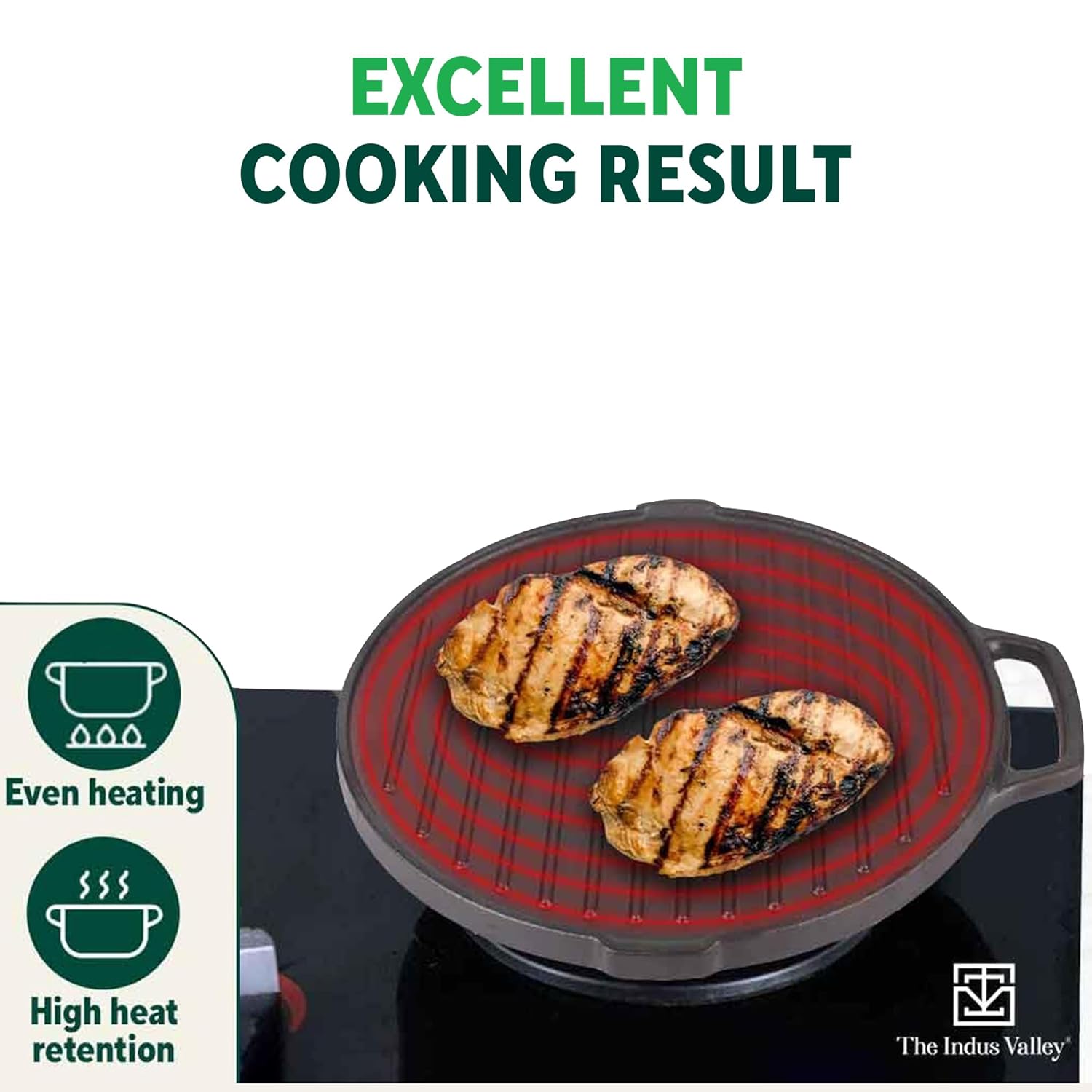 Pre-Seasoned Black Cast Iron Round Griddle Pan With Double Handle - Medium, 26 Cm, 10.2 Inch, 2.1 Kg | Gas Compatible, 100% Pure & Toxin-Free, No Chemical Coating Pre-Seasoned Black Cast Iron Round Griddle Pan With Double Handle - Medium, 26 Cm, 10.2 Inch, 2.1 Kg | Gas Compatible, 100% Pure & Toxin-Free, No Chemical Coating