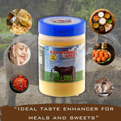 Pure Natural A2 Desi Buffalo Ghee By Kalapurna Ghee | Delicious & Nutritious Healthy Desi Cow Ghee For Help To Gain Weight | (1 Litr) 33.8 Ounce | Jar Pack