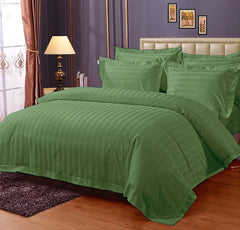 Cotton Bedsheet For Double Bed Queen Size - 90 X 100 Inches, Green With 2 Pillow Covers | 350 Thread Count | Premium Comfort Bedsheets For Home, Hotels & Guest House