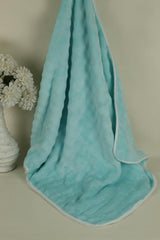 Hanker Bubble Luxury Feather Feel Bath Towel 400gsm | Instant Dry Fabric, Ultra-Soft & Plush Full Large Size Skin Friendly Fabric (Blue & Orange)- Pack Of 2