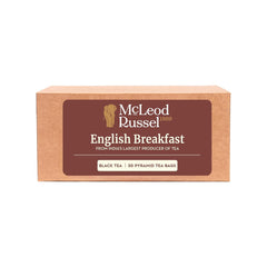 McLeod Russel 1869 English Breakfast Black Tea - 100gm, 3.5 Ounce, 50 Pyramid Tea Bags | Strong & Robust Blend Daily Black Tea - Loose Leaf Black Orthodox | Low Caffeine