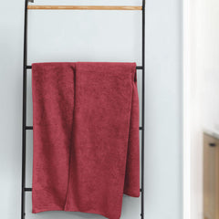 Sassoon Venir Microfiber Men XL Bath Towel 450 Gsm | Ultra Soft Material, Towel For Daily Use (Crimson)