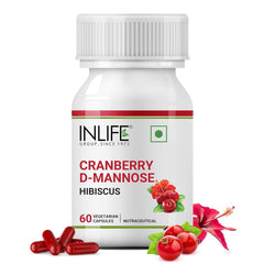 Inlife Cranberry Capsules For Urinary Tract, D - Mannose Hibiscus Extract, Health Supplement For Uti | For Unisex 60 Vegetarian Capsules 100gm 0.2lbs
