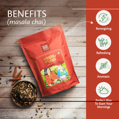 The Pahadi Story Masala Chai - 100gm, 3.5 Ounce | Made With 100% Natural Ingredients - Made With Cinnamon, Ginger, Elaichi, Clove, Black Pepper | Low Caffeine, No Artificial Flavor