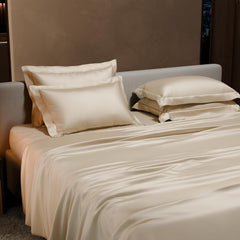 Bedding Set 1 Bedsheet King Size With 4 Pillow Cover - 108 X 108 Inches, Charming Ivory | Wedding, Bedroom, Date Night Collection | 300 Thread Count