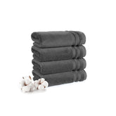 Mytrident Finesse 100% Cotton Hand Towels 800 Gsm (Charcoal) -4 Piece