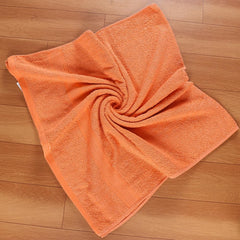 Fezora 100% Cotton Bath Towel 450 Gsm | Ultra Soft, Quick Dry, High Absorbency, Skin-Friendly Large Size Bath Towel (Orange)