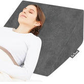 Orthopedic Wedge Pillow, Back & Neck Rest Pillow, Cervical Pain Relief, Anti Snoring, Grey Color | Bed Sitting & Sleeping Memory Foam Support, Spine, Pregnancy, Acid Reflux, Soft Pillow