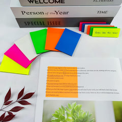 Transparent Self-Sticky Note Pads - Perfect For Studying And Writing, Sheet 500 Pcs, Multicolor