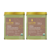 Luxmi Estates Chai Adda Barie Black Tea Pack Of 2 - 100gm Tin, 3.5 Ounce Each | USDA Certified Organic Masala Black Tea Blend - Indian Spice Chai Enriched With Cinnamon & Cardamom