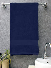 Bombay Dyeing Super Ultrx Zero Twist Plain Dyed Cotton Bath Towel 650 Gsm (Navy)