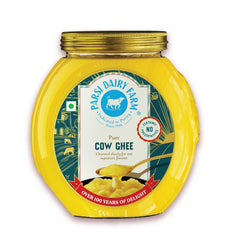 100% Natural Desi Cow Ghee By Parsi Dairy Farm'S | Pure Healthy Cow Ghee Perfect For Digestive Health | (500ml) 16.9 Ounce | Jar Pack