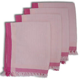 Athom Trendz Living Light Weight Cotton Premium Waffle Border Bath Towel | Pack Of 4 Multi18