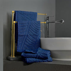 Musa Banana Face Towels 400 Gsm | Terry Face Towel With Free Bag | Super Soft & Ultra Absorbent Towels For Facewash (Midnight Blue)- Set Of 4