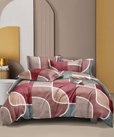 1 King Size Comforter With 1 King Size Flat Bedsheet & 2 Pillow Cover - (90x100 Inch) Multicolor | Perfect Gifts Set Wedding, Anniversary - 4 Pcs Bedding Set