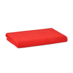 Cotton Bolls Textiles Soft Fabric Bath Towels 250 Gsm Large Size Soft & Absorbent 1 Piece Bath Towel For Men/Women In Daily Use (Red)