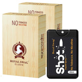 Royal Swag Ayurvedic & Herbal Cigarette, Clove Flavour Smoke For Relieve Stress And Mood Enhance Nicotine Free & Tobacco Free Cigarettes With Shot Helps In Quit Smoking - (20 Sticks, Small Shot -1)
