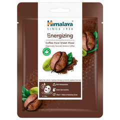 Himalaya Energizing Coffee Sheet Mask, Energize Your Skin With Coffee Boost | 30gm