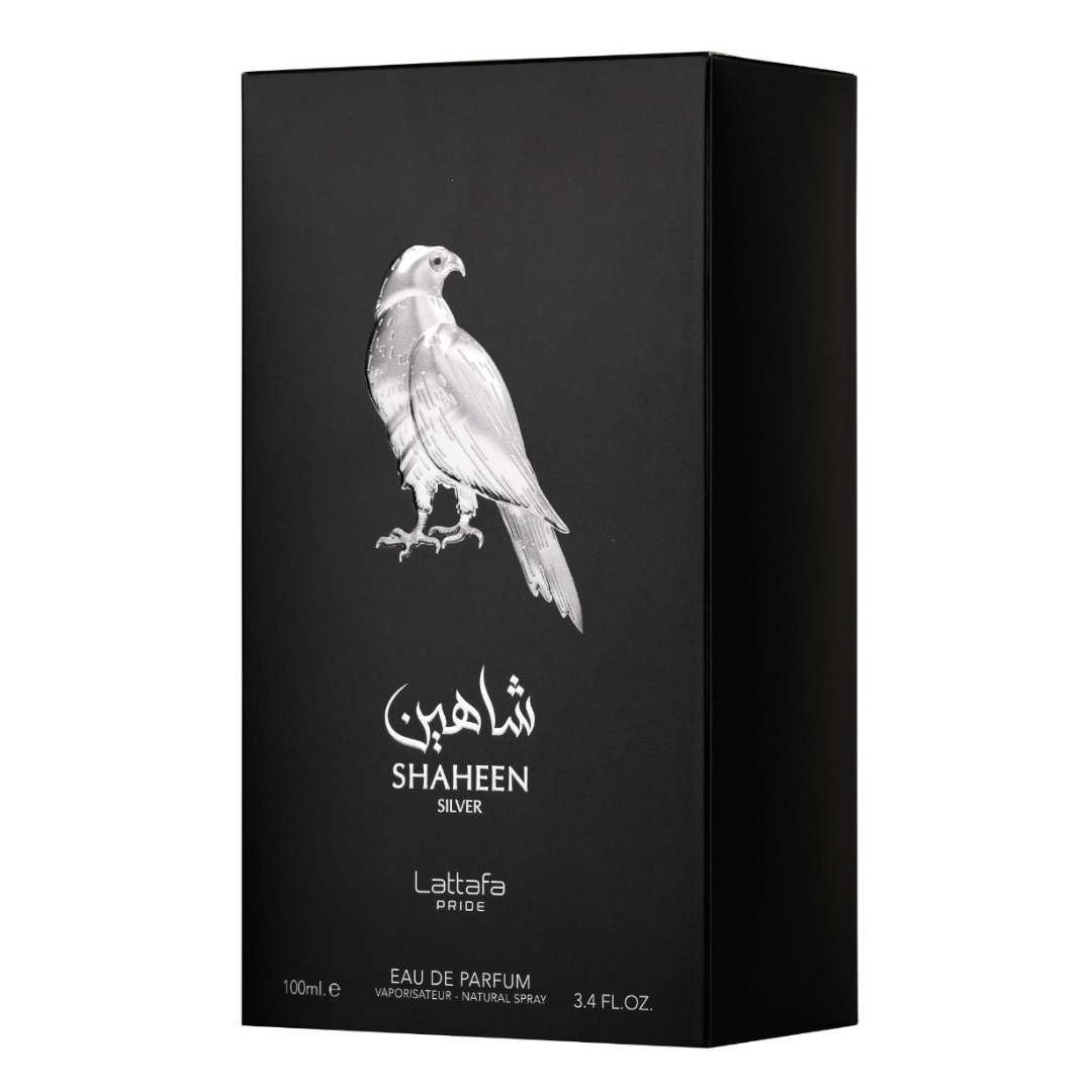 Lattafa Pride Shaheen Silver Eau De Parfum 100ml 3.4 Fl.oz. Unisex Luxury Fragrance | Party Wear Lattafa Pride Shaheen Silver Eau De Parfum 100ml 3.4 Fl.oz. Unisex Luxury Fragrance | Party Wear